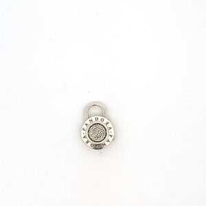 Pandora Sterling Silver CZ Lock Pendant
